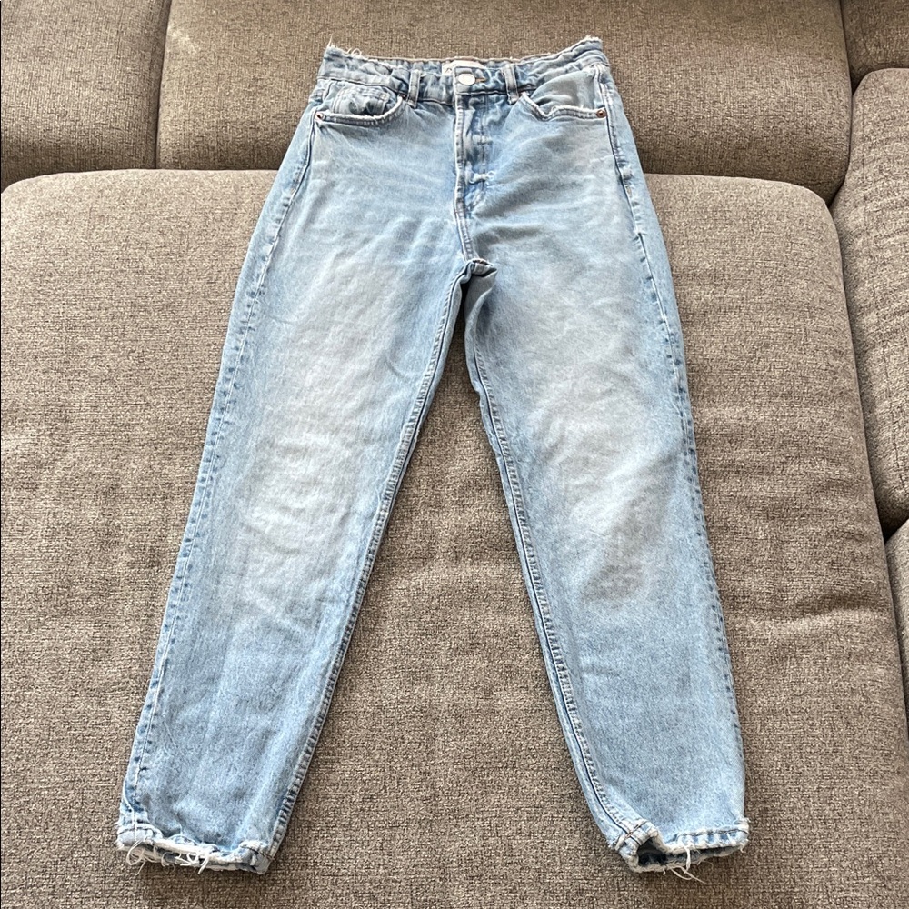 Zara Light Blue Ankle Jeans